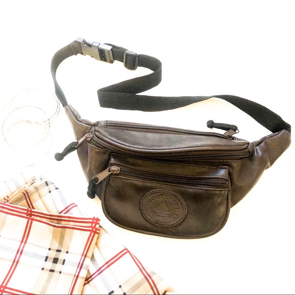 Vintage Handbags - VTG Leather Northwest Territory Fanny Pack
